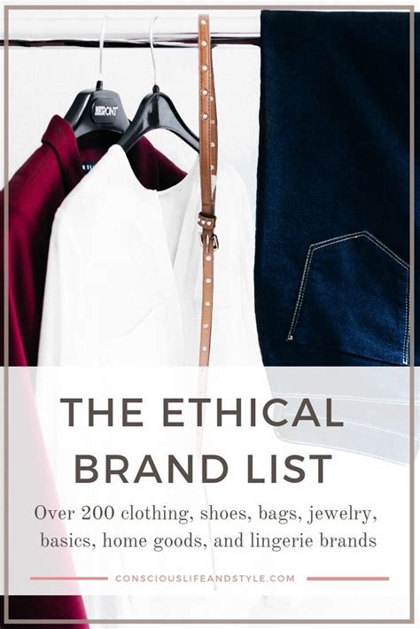 The full Conscious Life & Style ethical brand list. This ...