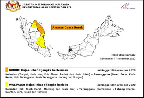 Nisbah suhu, kelajuan angin dan kelembapan: MetMalaysia keluarkan amaran cuaca buruk, waspada di tiga ...