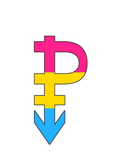 The difference between pansexual and bisexual (and other questions). "Pansexual - Colored symbol (Single)" T-shirt by Schlipie | Redbubble