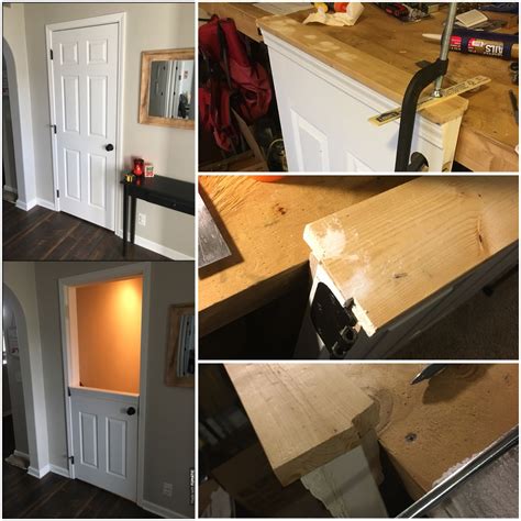 Awesome buffet and hutch set. Half Dutch Door Conversion for Basement Stairwell using ...