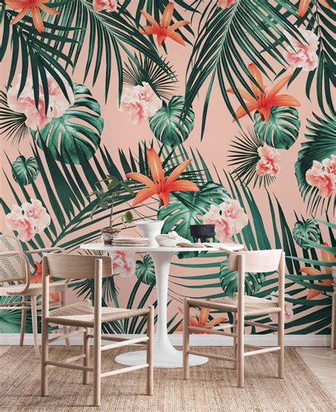 The best quality and size only with us! Tropical Flowers Paradise 1 Wallpaper in 2020 | Tropical bedrooms, Tropical theme bedroom ...