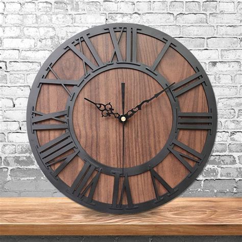 Your clock elegant stock images are ready. Modern Design Vintage Wooden Roman Wall Clock in 2020 ...
