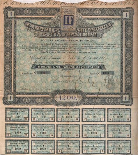 Quedan 141 días para finalizar el año. 1926-Fabbrica-Automobili-Isotta-Fraschini-Milano-Titolo-da ...
