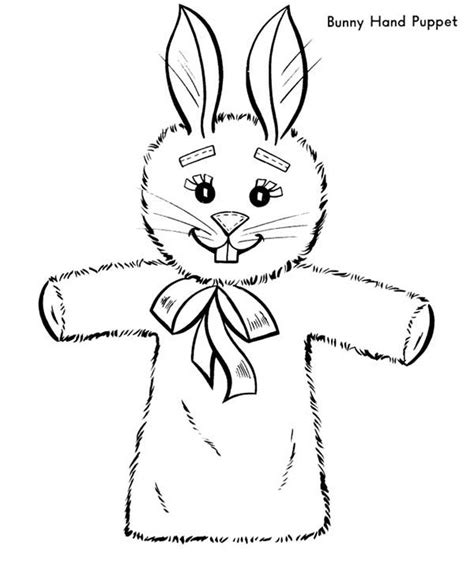 885 x 1163 file type: Easter Bunny Hand Puppet Coloring Page | Coloring Sky