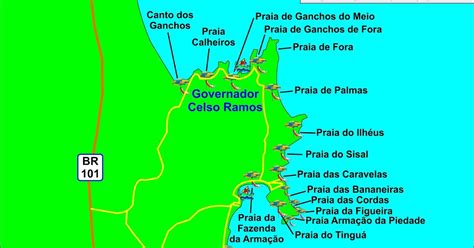 Apartamentos em governador celso ramos. Mapas de Governador Celso Ramos - SC - MapasBlog