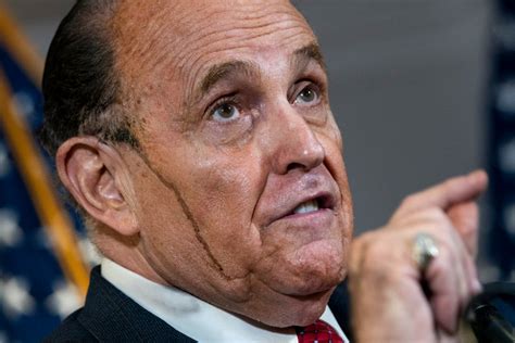 Rudy giuliani's hair dye streaks uploaded by matt. Rudy Giuliani's leaking hair dye takes social media by ...