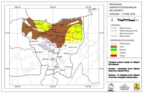 Badan penanggulangan bencana daerah (bpbd). Peta Prakiraan Daerah Potensi Banjir Harian Di DKI Jakarta ...