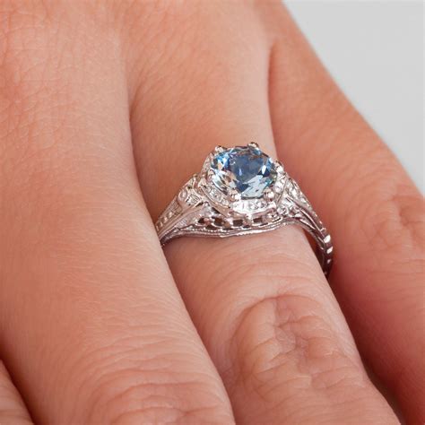 A ring shopping experience like no other! Vintage Aquamarine Engagement Ring