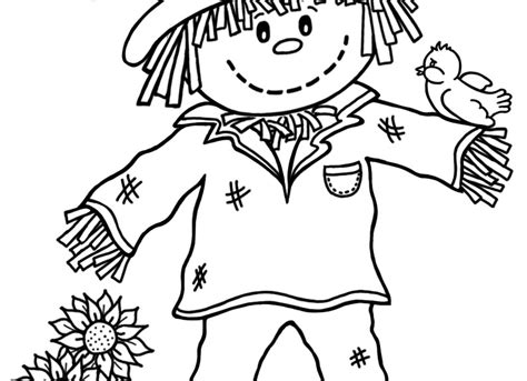 Fall is one of my favorite seasons. Girl Scarecrow Coloring Page at GetColorings.com | Free ...