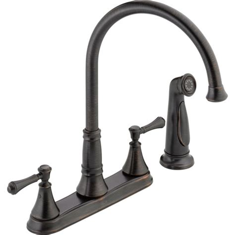 Retractable hose for added convenience during everyday kitchen. Delta Cassidy Gooseneck Venetian Bronze Kitchen Faucet ...