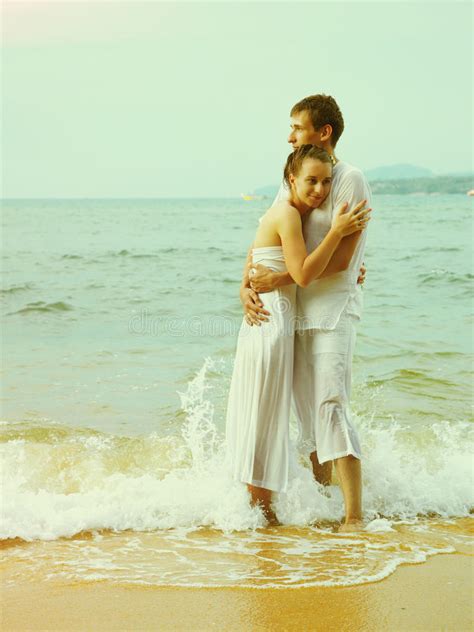 Instagram couple pictures on the beach. Instagram Colorized Vintage Couple On Beach Portrait Stock ...