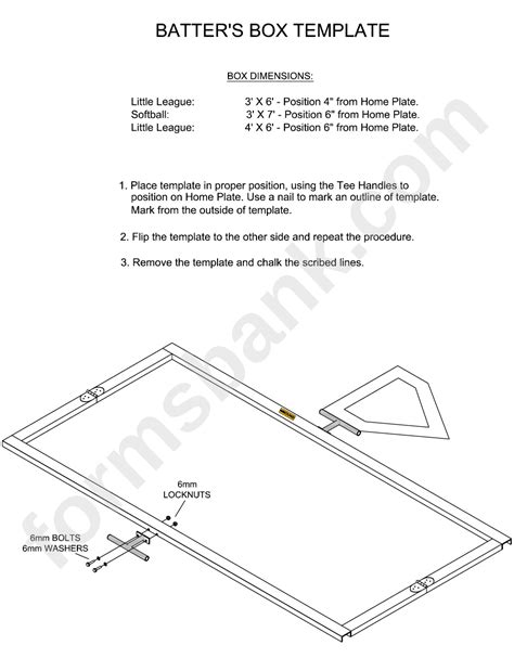 Trigon sports fully adjustable batters box template. Batter'S Box Templates printable pdf download