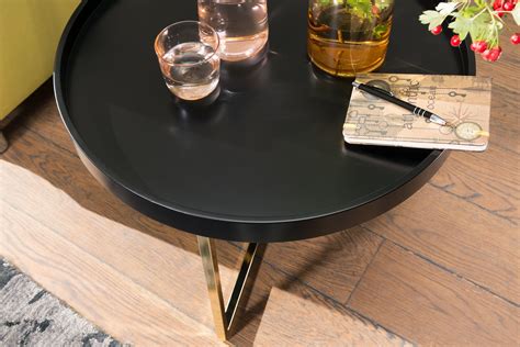 Couchtisch schwarz, wohnzimmertisch sofatisch, beistelltisch rechteckig ablage. WERAN Couchtisch EVA 58,5x42x58,5cm Schwarz / Gold ...