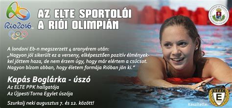 Ezúttal kapás boglárka és telegdy ádám vállalkozott arra, hogy 2019. Az ELTE sportolói a riói olimpián - Kapás Boglárka ...