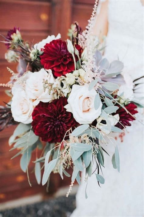 Narrow down your choices with our list of the 15 most popular wedding flowers. Red Wedding Bouquets #weddingbouqets | Red bouquet wedding ...