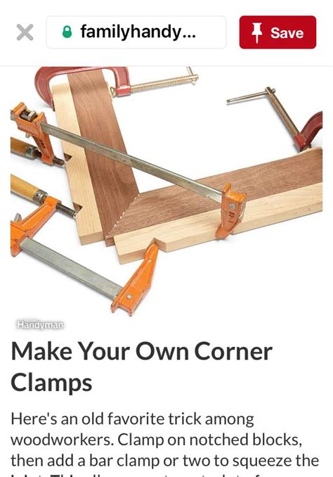 I consider this one to be a direct replacement for my most recent long wooden bar clamp design and. DIY Corner Miter Clamps | Woodworking projects ...