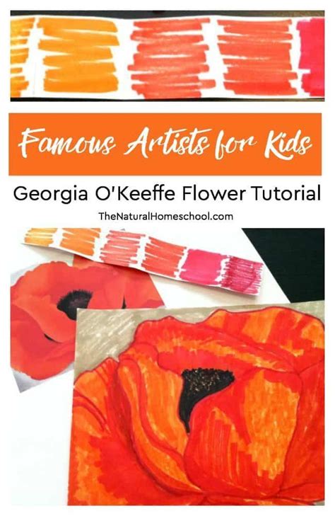 Georgia o'keeffe and flowers as modernist form. Famous Artists for Kids ~ Georgia O'Keeffe Flower Tutorial ...