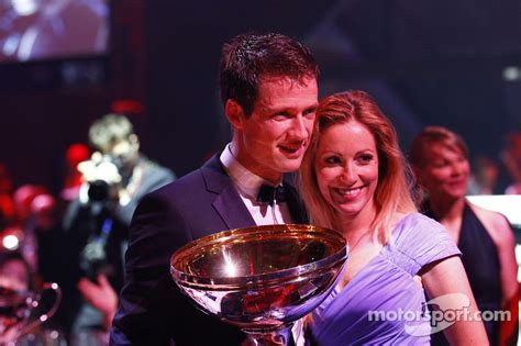 Dünya ralli şampiyonası'nın belçika'da düzenlenen 8. Sébastien Ogier and wife at FIA prize giving ceremony