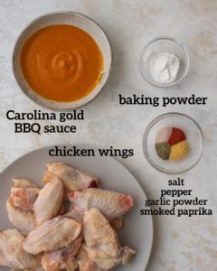 Here's the carolina gold wings. Carolina Gold BBQ Chicken Wings (Oven Baked + Whole30 + Paleo)