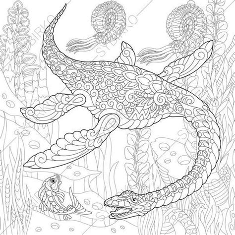 It would be helpful if they added at least one page of sample to see what it's like. Dinosaur Marine Plesiosaur Jurassic Period Coloring Pages - 8