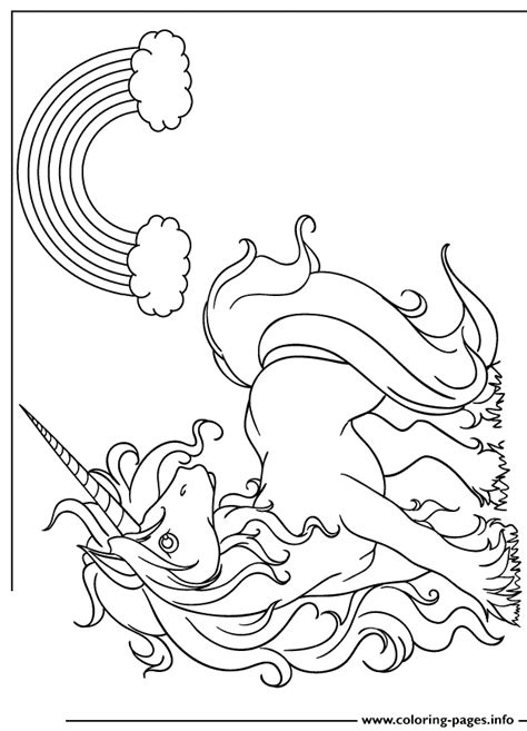 Maybe you would like to learn more about one of these? Cute Cartoon Unicorn Looking At Rainbow Coloring Pages ...