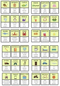 Before class begins, you should prepare a list of words and about 3 to 5 synonyms (or related vocabulary) for each word. TABOO game for kids! by Here comes the fun | Teachers Pay ...