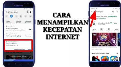 Untuk memeriksanya, kamu bisa memanfaatkan aplikasi khusus. cara menampilkan kecepatan internet di hp samsung - YouTube