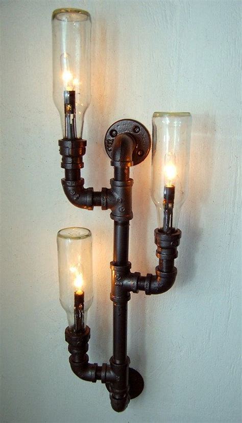 Wall sconce industrial water pipe wall lamp wall lights steampunk light fixture e26 edison for industrial lamp decor farmhouse decor bedroom 4 2 out of 5 stars 11 35 90 35. Industrial wall sconce - upcycled plumbing pipe - Culture Scribe