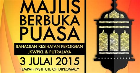 Tambahan pula, negara kita merupakan negara yang penduduknya berbilang kaum. Jemputan ke Majlis Berbuka Puasa Bahagian Kesihatan ...