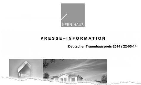 Kern house wins the german brand award for the second time. Kern-Haus AG gewinnt „Deutschen Traumhauspreis 2014" / KS ...