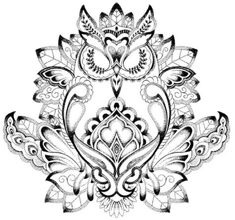 It's interesting that under the central mandala idea of harmony,circle, and balance these mandalas don't quite fit. hibou pour un tatouage mandala | Inspirierende tattoos ...