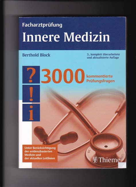 14,65 € 4,99 euro keine angabe. facharztpruefung innere medizin 3000 von block - ZVAB