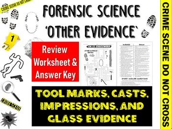 A writing/reading/speaking activity on forensic science. Forensic Science: 'Other Evidence' Review Worksheet | TpT