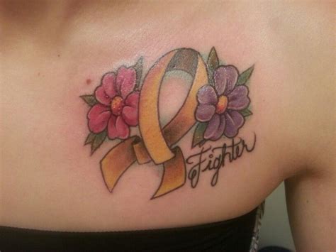 Endometriosis is a women's health disorder that involves the soft tissue known as endometrium, which normally lines the inside of the uterus. Endometriosis tattoo - yellow awareness ribbon fighter ...