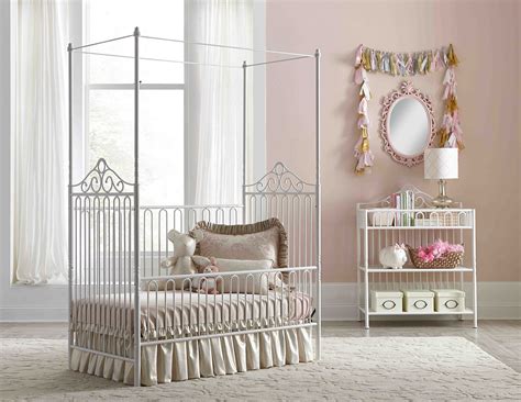 The frame is made with solid wood and can house any kind. Angelica Canopy Crib converted to toddler bed | Baby ...