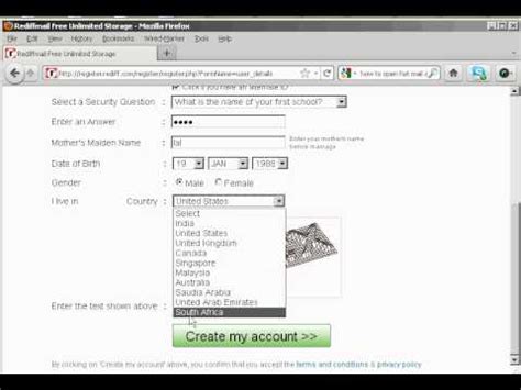 Enter your rediffmail user password in the second field box. How to open a new Rediffmail email account - YouTube