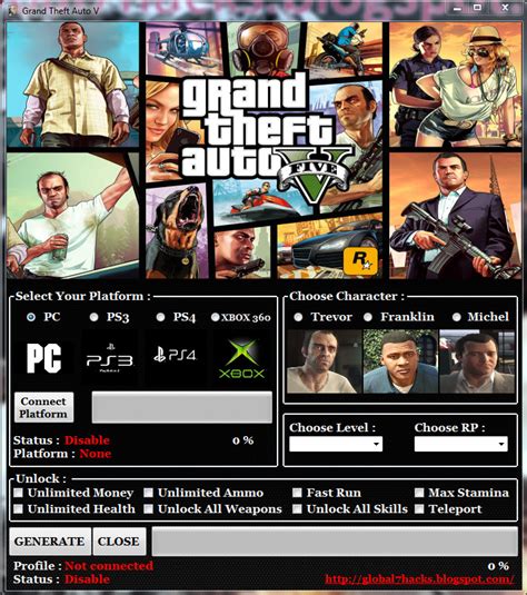 The file has been scanned and is free of both virus and adware. Grand Theft Auto V Hack - Unlimited Money, Health, Ammo ...