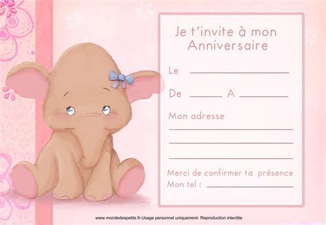 Créez l'invitation anniversaire parfaite pour votre fille. Monde des petits - Par thème