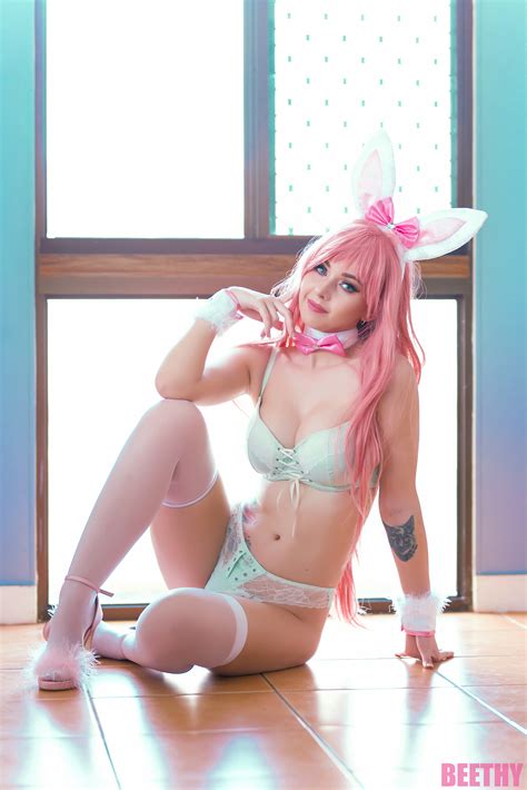 Kimidori cosplay | worbla's kobracast art & bunny ears tutorial. Wallpaper : AmyThunderbolt, model, cosplay, pink hair ...