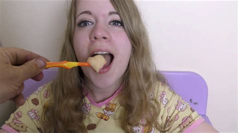 You have a choice between commercial baby food, jars of applesauce, and making your own with fresh apples. Trying baby food! - YouTube
