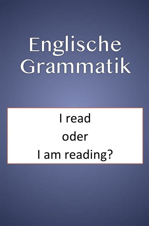 Das zu unterscheiden, ist oft kompliziert, da wir im deutschen in beiden fällen präsens nehmen. Englisch lernen Zeitformen: Die ing-Form #genealogy (With ...