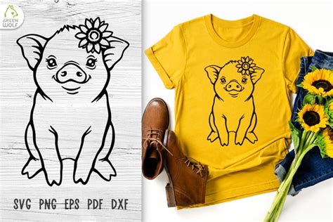 Free downloads includes svg, eps, png and dxf files for personal cutting projects. Pig svg Baby farm animals svg Farmhouse svg files for ...