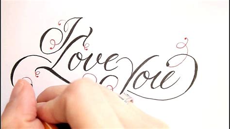 Check spelling or type a new query. how to write cursive fancy letters - I love you - easy ...