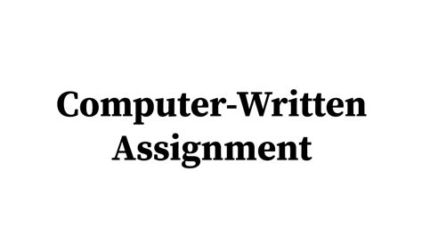 Write enough academic papers and you learn to love footnotes. HOW TO WRITE PARAGRAPH?(COMPUTER-WRITTEN ASSIGNMENT) - YouTube