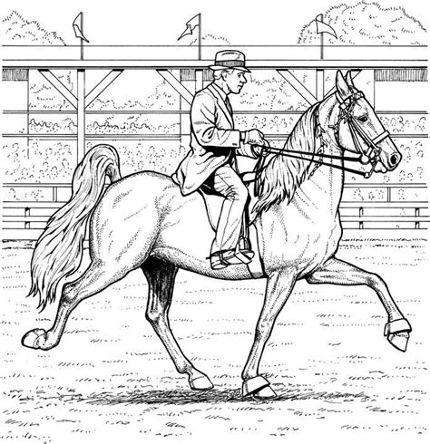 Coloring book page for adults print and download horse. 205 best Coloring-Horses images on Pinterest