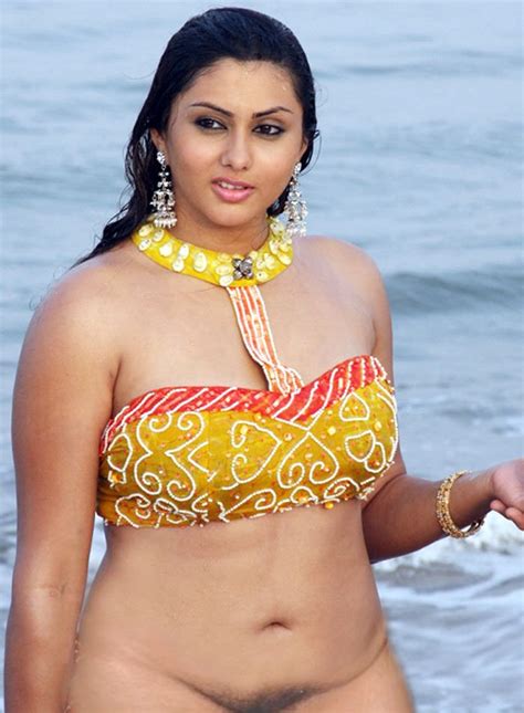 One can just admire her belly button. Busty Namitha naked bikini hairy pussy nude navel fake ...