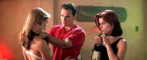 With kevin bacon, neve campbell, matt dillon, denise richards. Denise Richards, Matt Dillon and Neve Campbell..hot scene ...