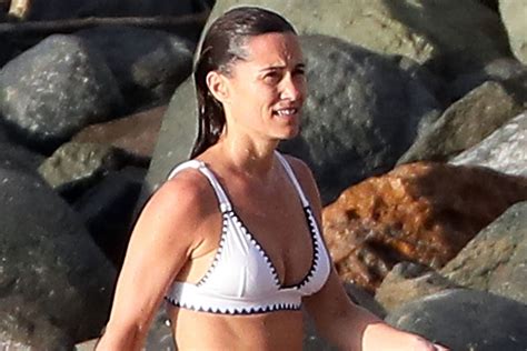 Other options from primary include rash guard shirts, swim trunks and swim diapers in bold colors. Pippa Middleton reveals post-baby beach body in white bikini