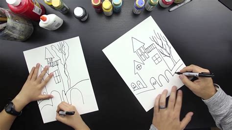 Learn how to draw a house in a simple and interactive way! How To Draw A Haunted House - YouTube