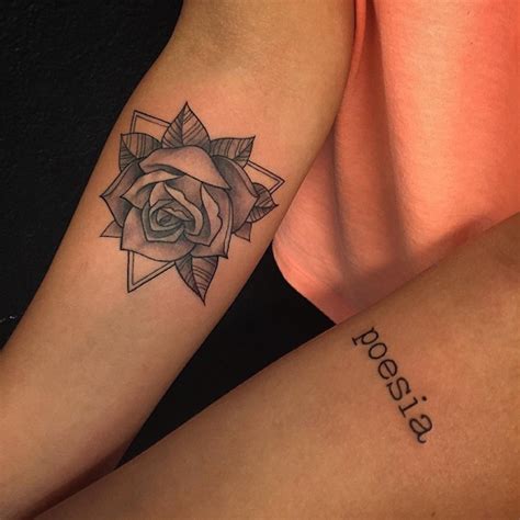 Yellow rose tattoo is a symbolism of friendship. 40+ Super Cute Tattoo Ideas For Women - TattooBlend
